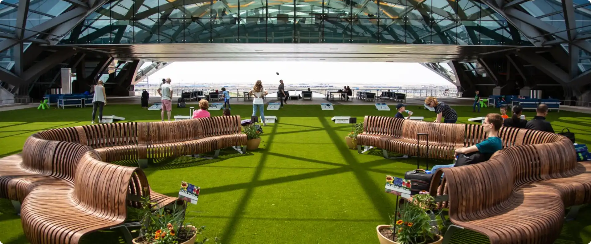 Commercial artificial grass common area installed by SYNLawn